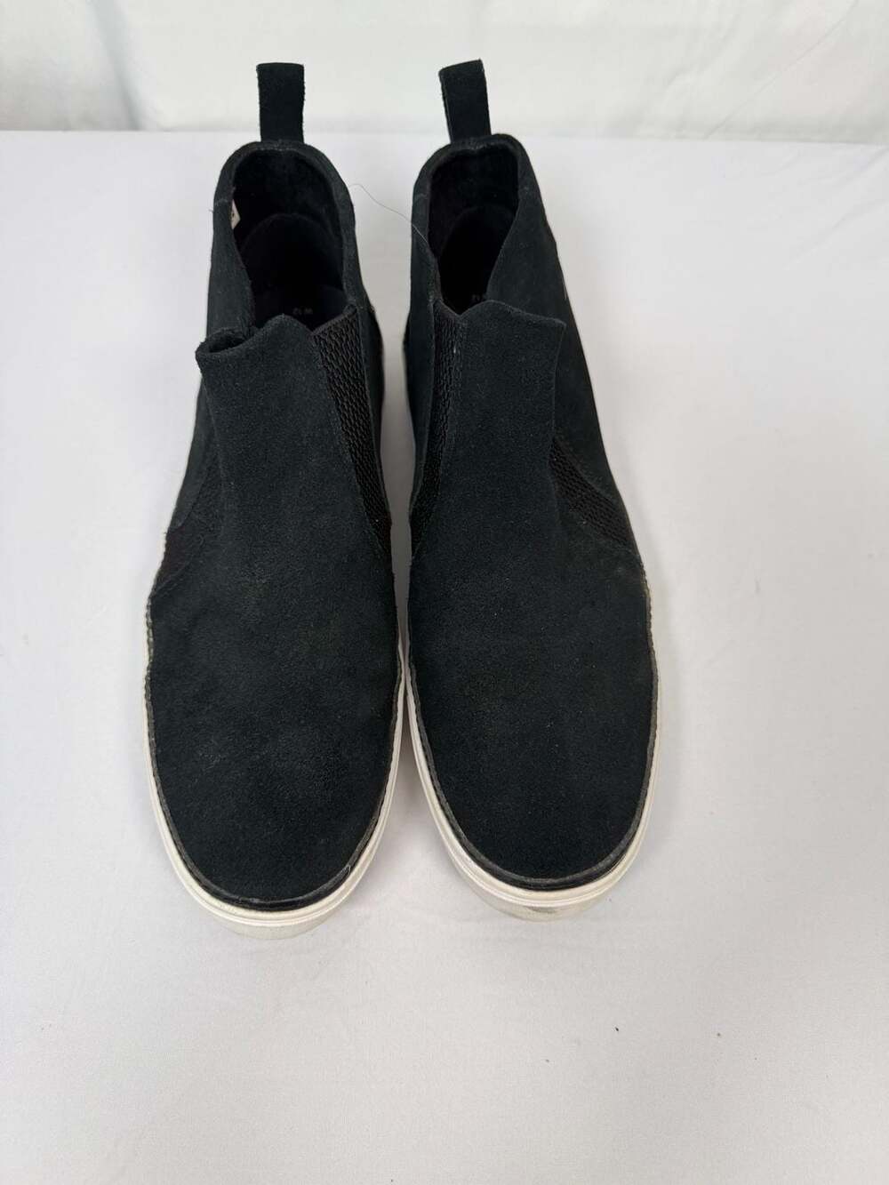 Toms Men’s Bryce Black Leather Suede Pull On Rounded Toe Low Top Fashion Sneaker - Picture 2 of 6